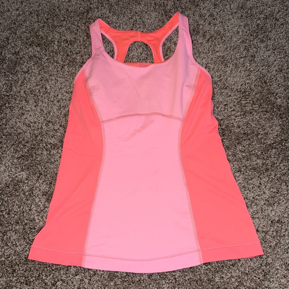 Pink and Coral Lululemon Tank Top